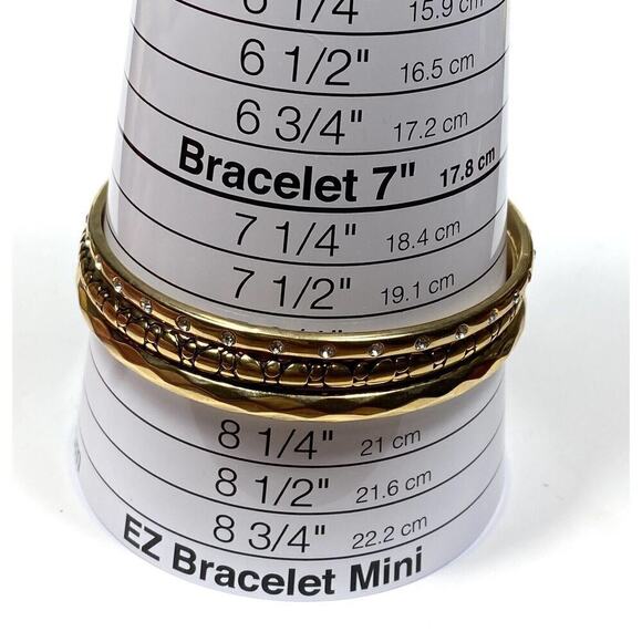 MONET Bracelets Set of 3 Gold Tone 8” Bangles Textured Designs 8” - Picture 8 of 12